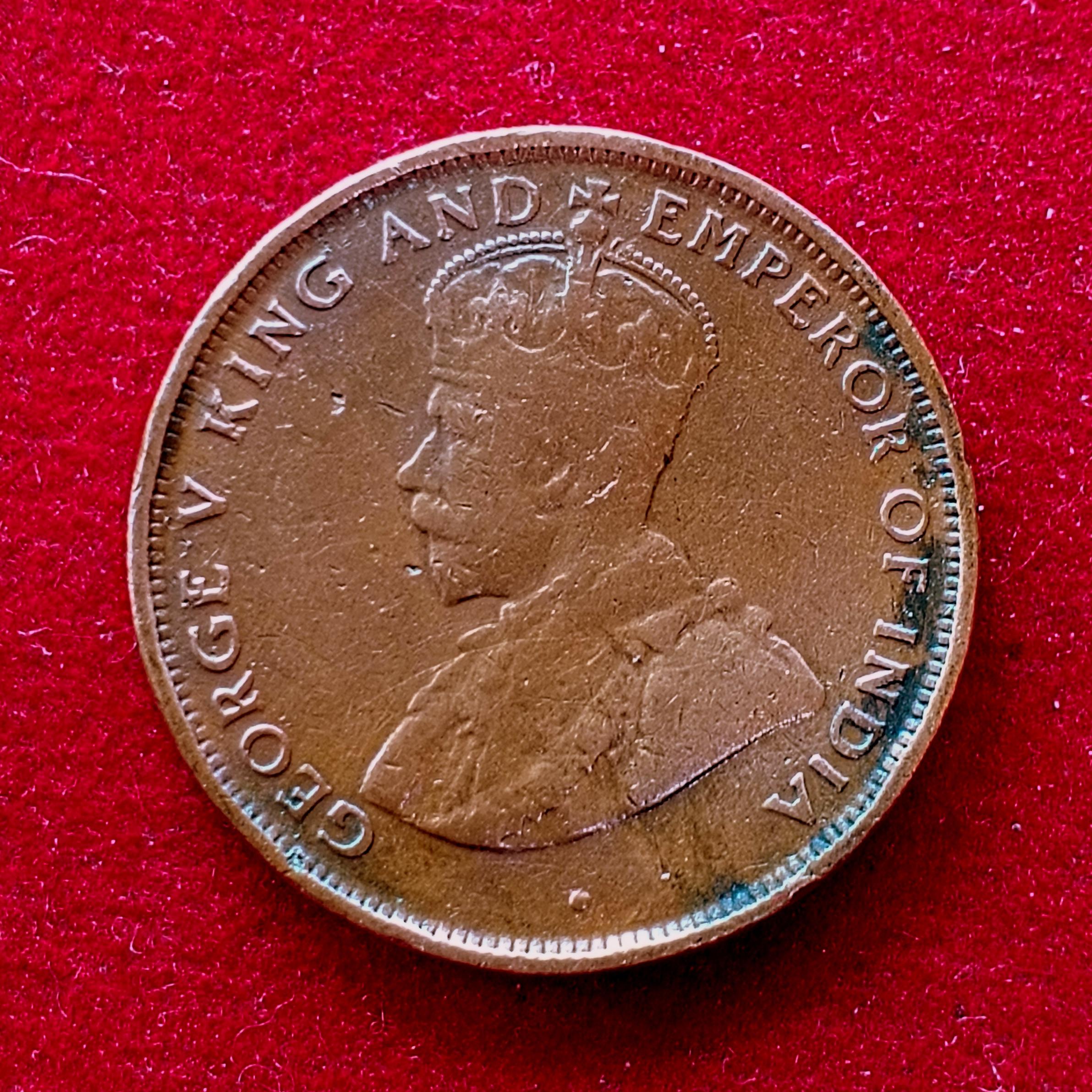 Ceylon (Sri Lanka) 1 Cent George VI 1925 Coin