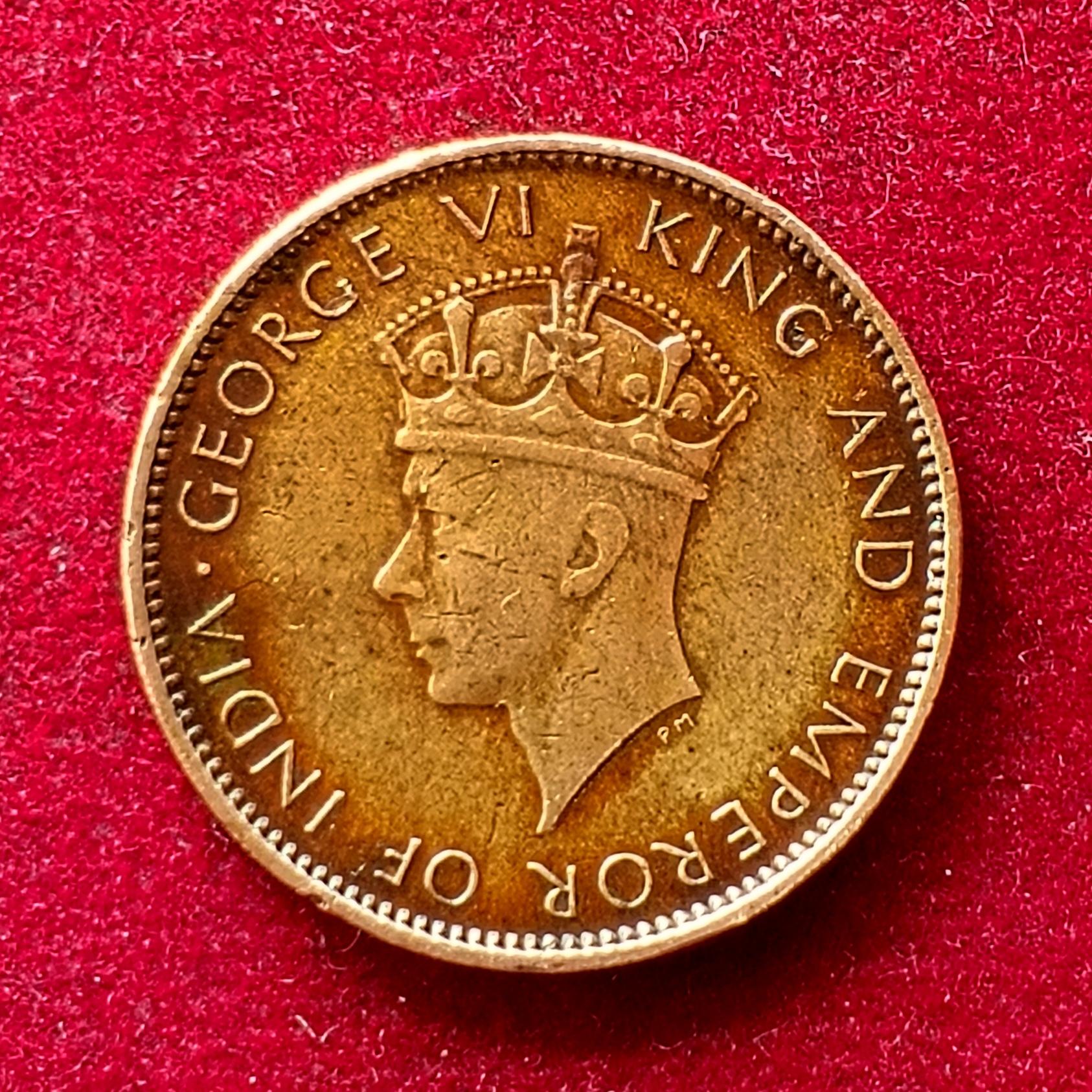 Ceylon (Sri Lanka) 1 Cent George VI 1942 Coin