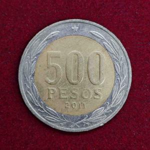 Chile 500 Pesos 2011 Coin