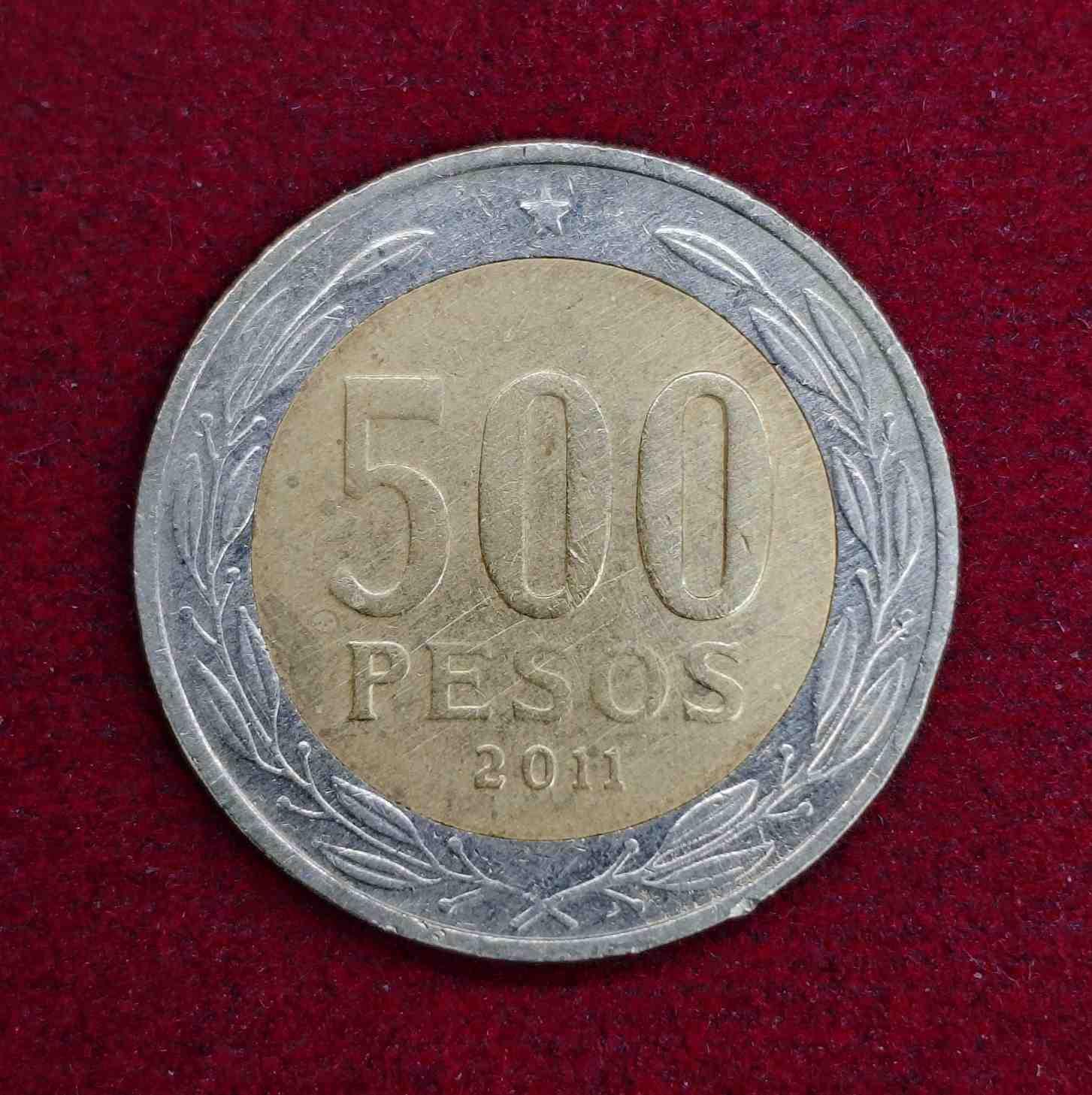 Chile 500 Pesos 2011 Coin
