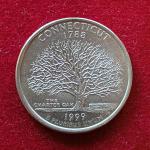 United States (USA) 1/4 Dollar Washington Quarter Connecticut 1999 Coin