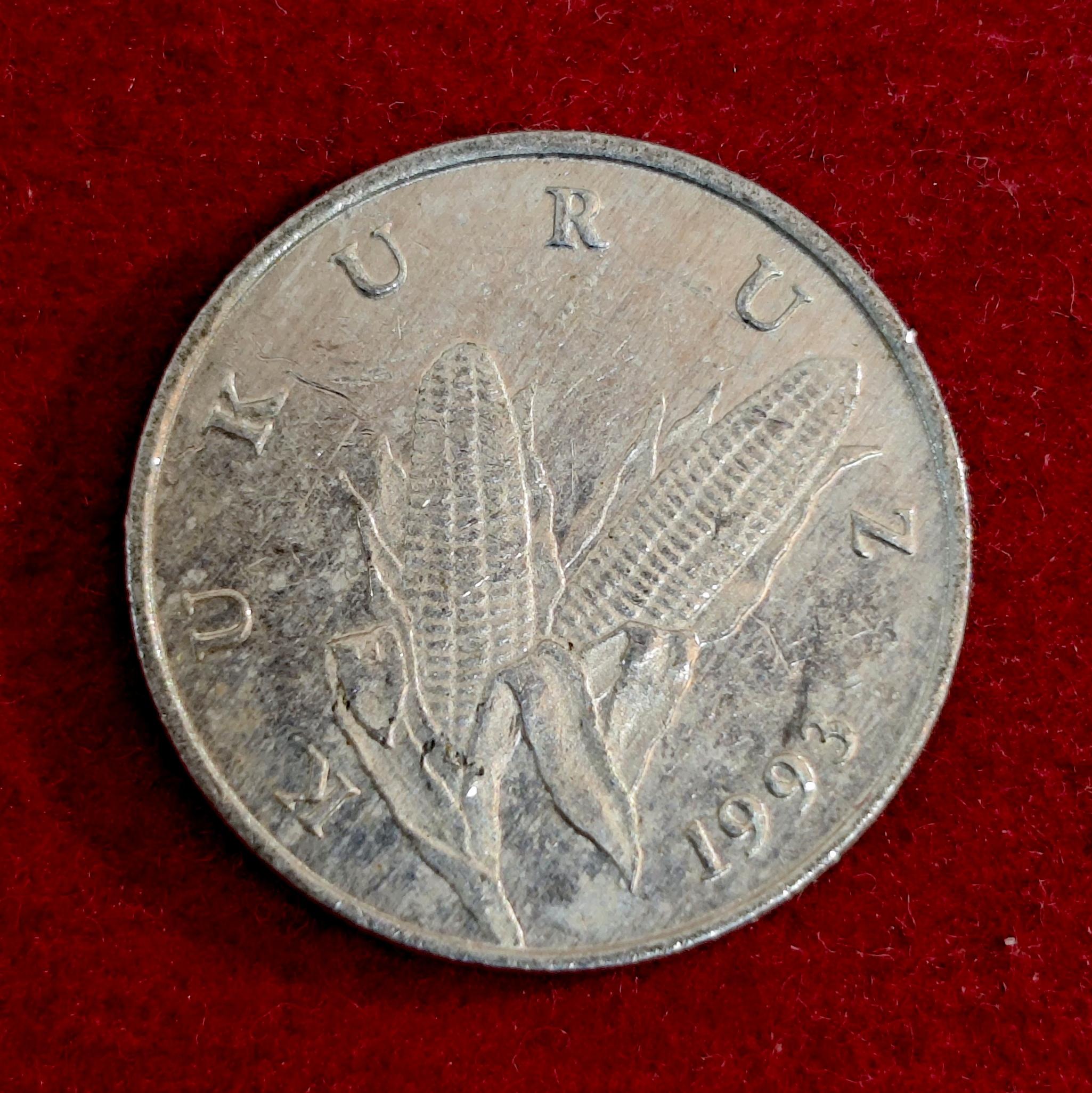 Croatia 1 Lipa Croatian text 1993 Coin