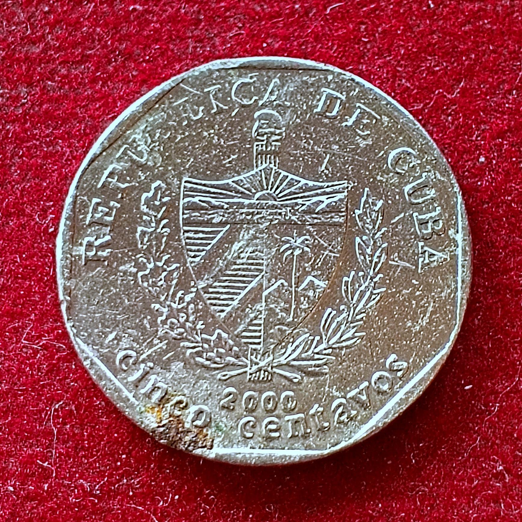Cuba 5 Centavos 2000 Coin