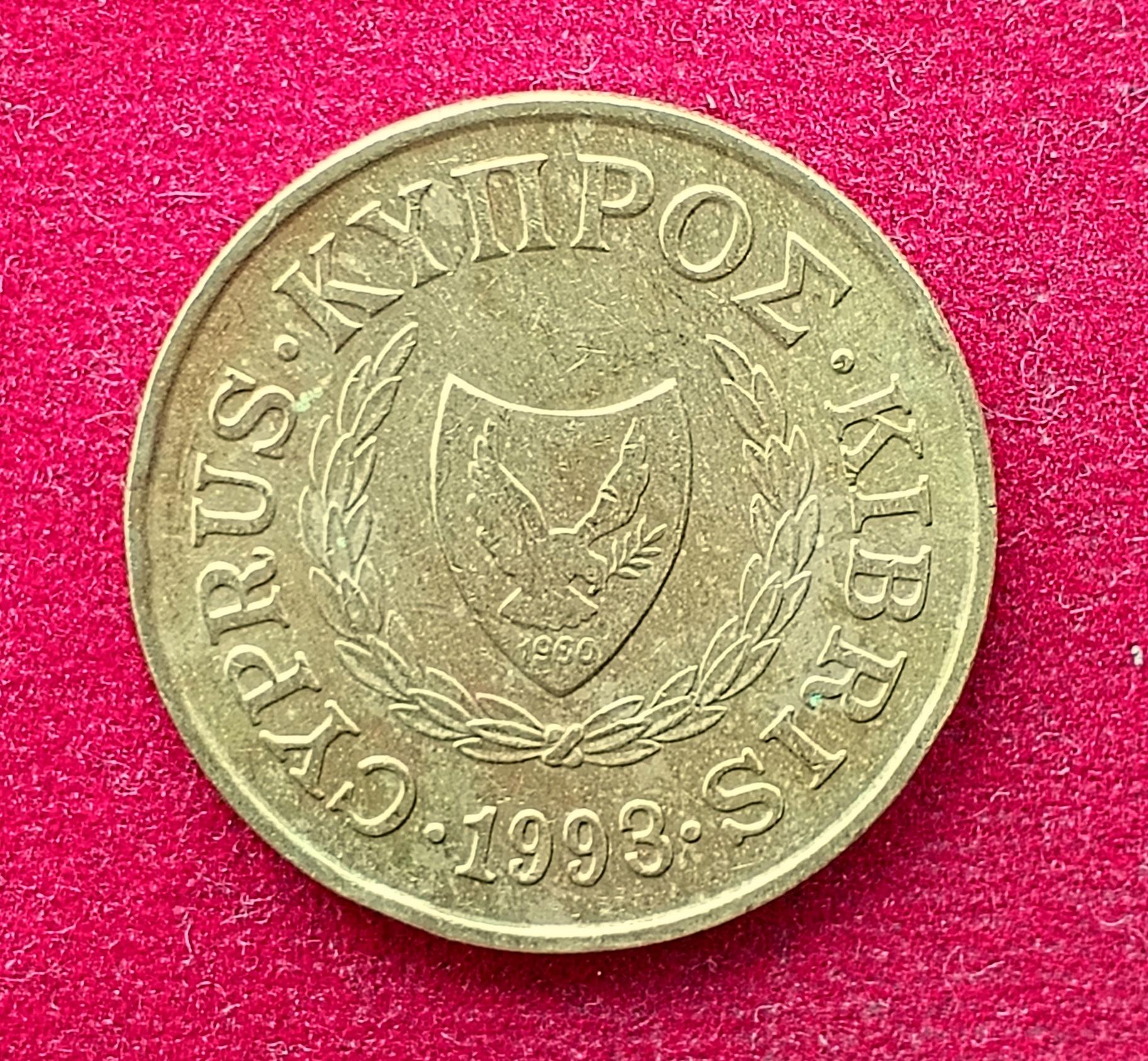 Cyprus 20 Cents 1993 Coin