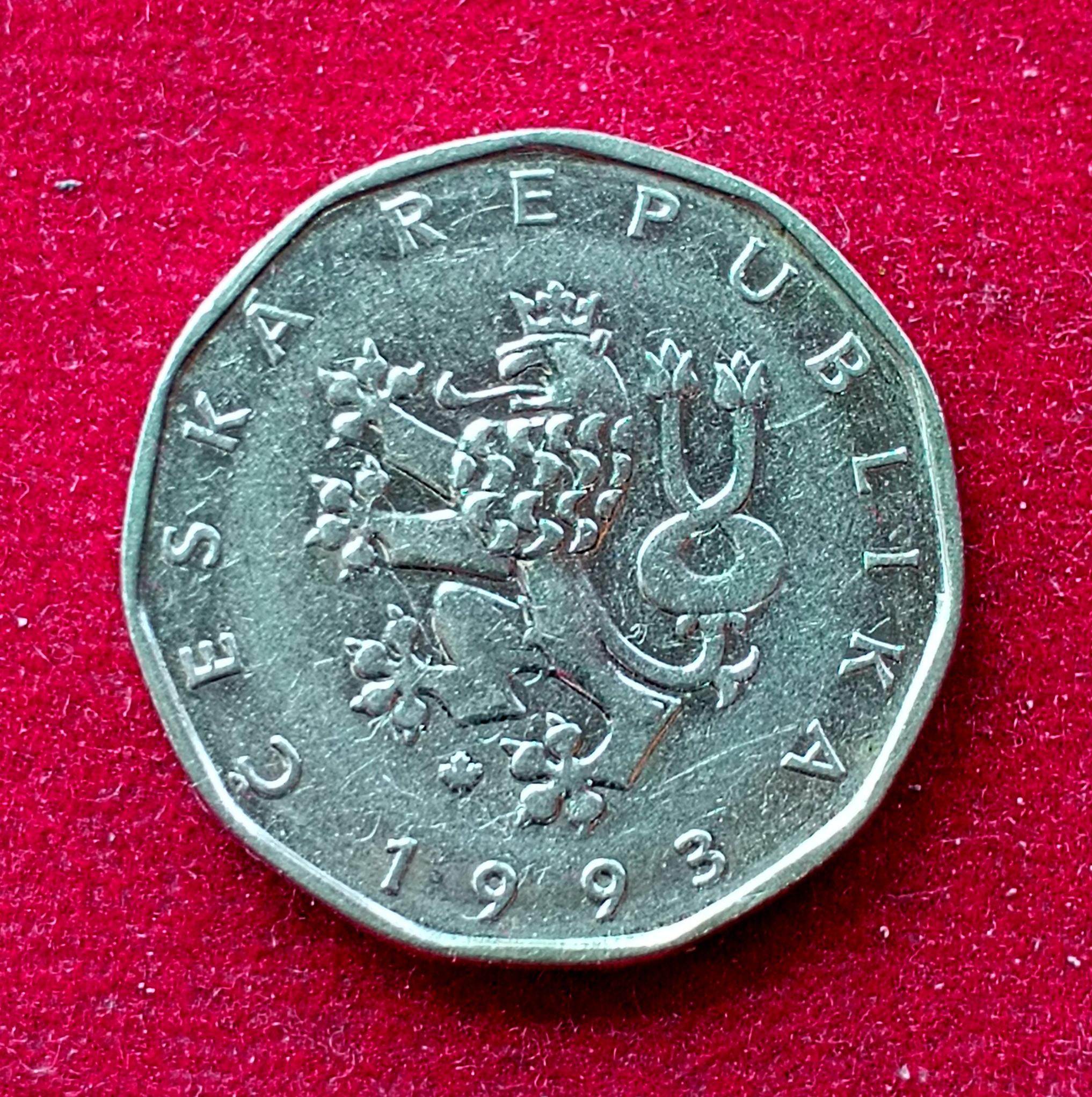 Czech Republic 2 Koruny 1993 Coin