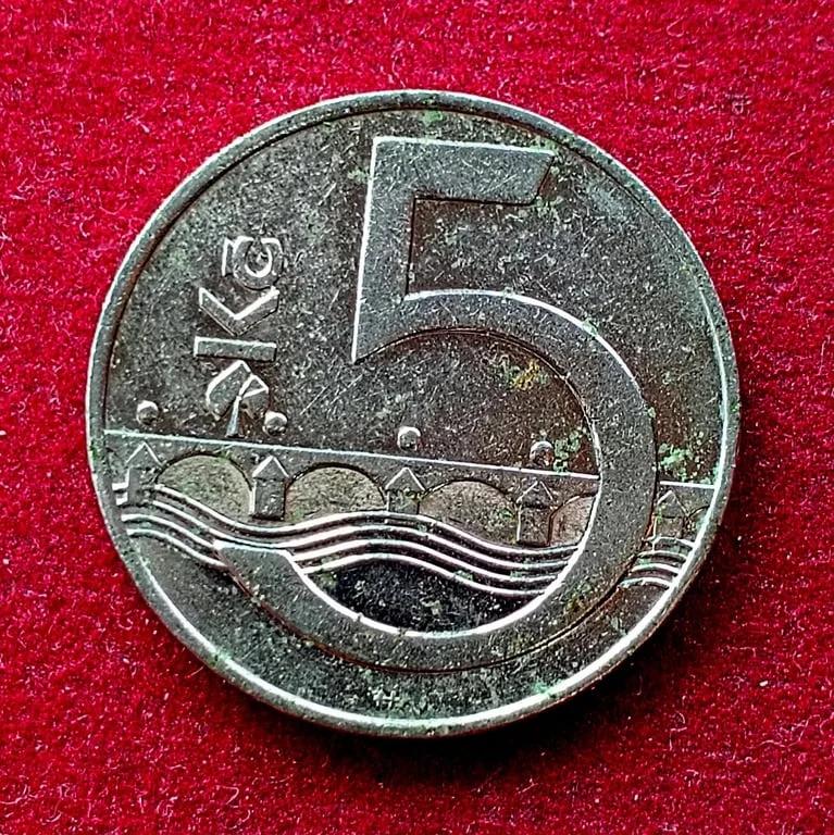 Czech Republic 5 Korun 1993 Coin