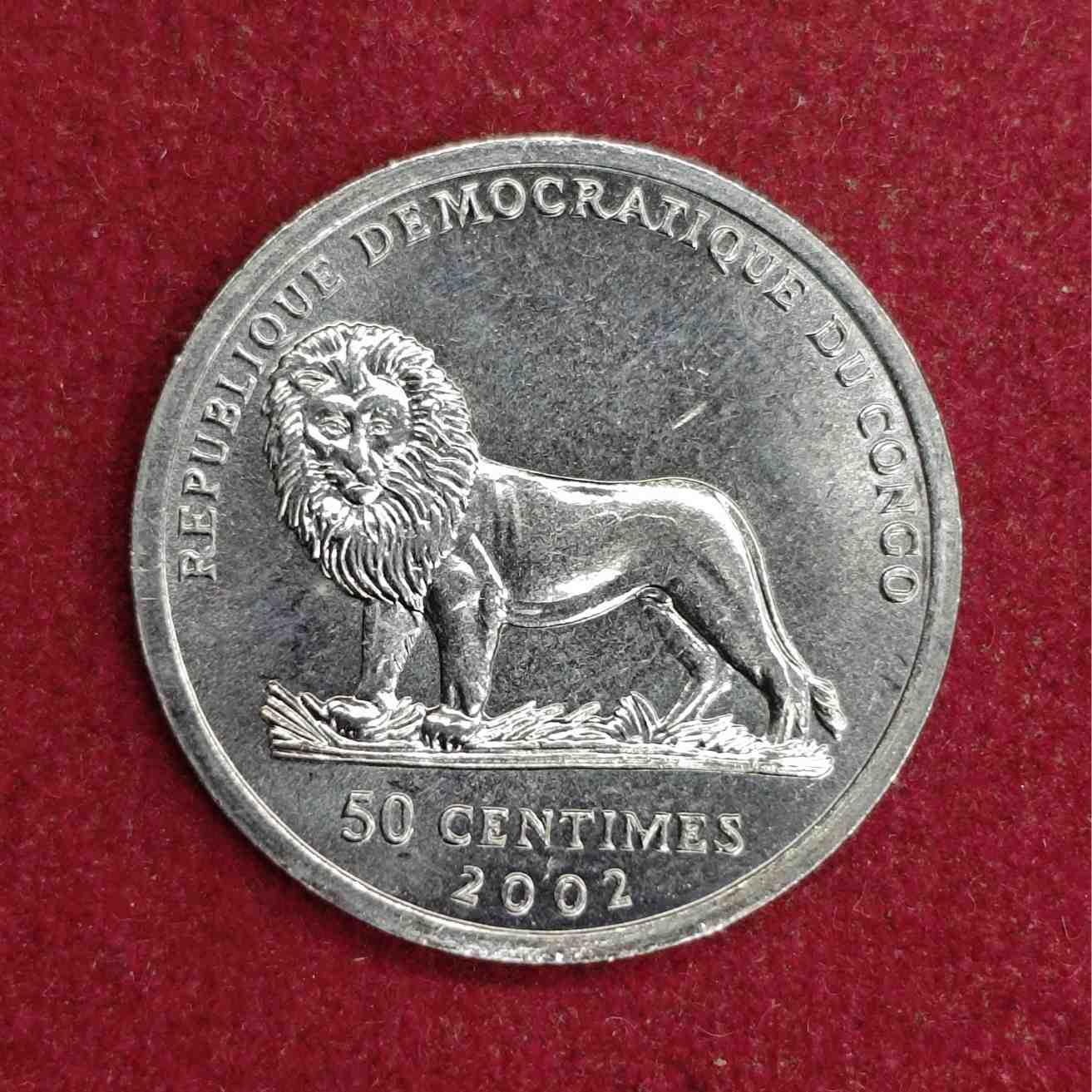 Democratic Republic of the Congo 50 Centimes Verney L. Cameron 2002 Commemorative Coin