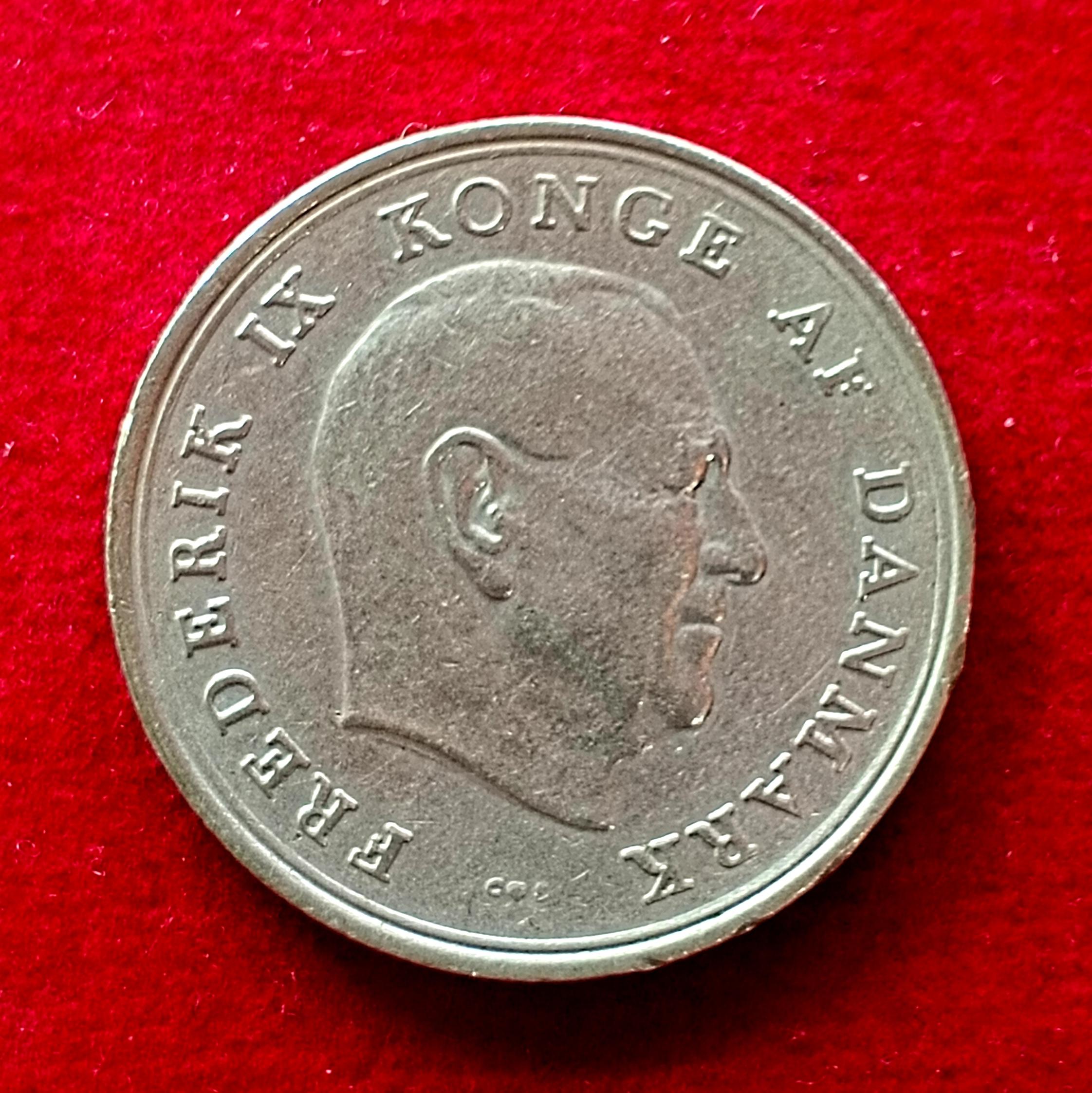 Denmark 1 Krone - Frederik IX 1963 Coin