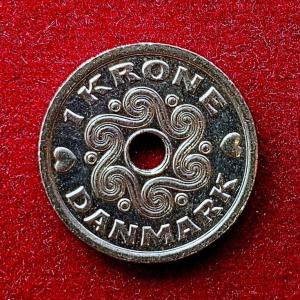Denmark 1 Krone Margrethe II 1998 Coin