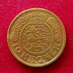 Denmark 10 Kroner Margrethe II 1989 Coin