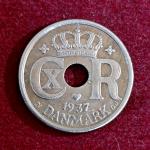 Denmark  10 Ore - Christian X 1937 Coin
