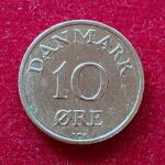 Denmark 10 Ore Frederik IX 1953 Coin