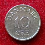 Denmark 10 Ore Frederik IX 1955 Coin