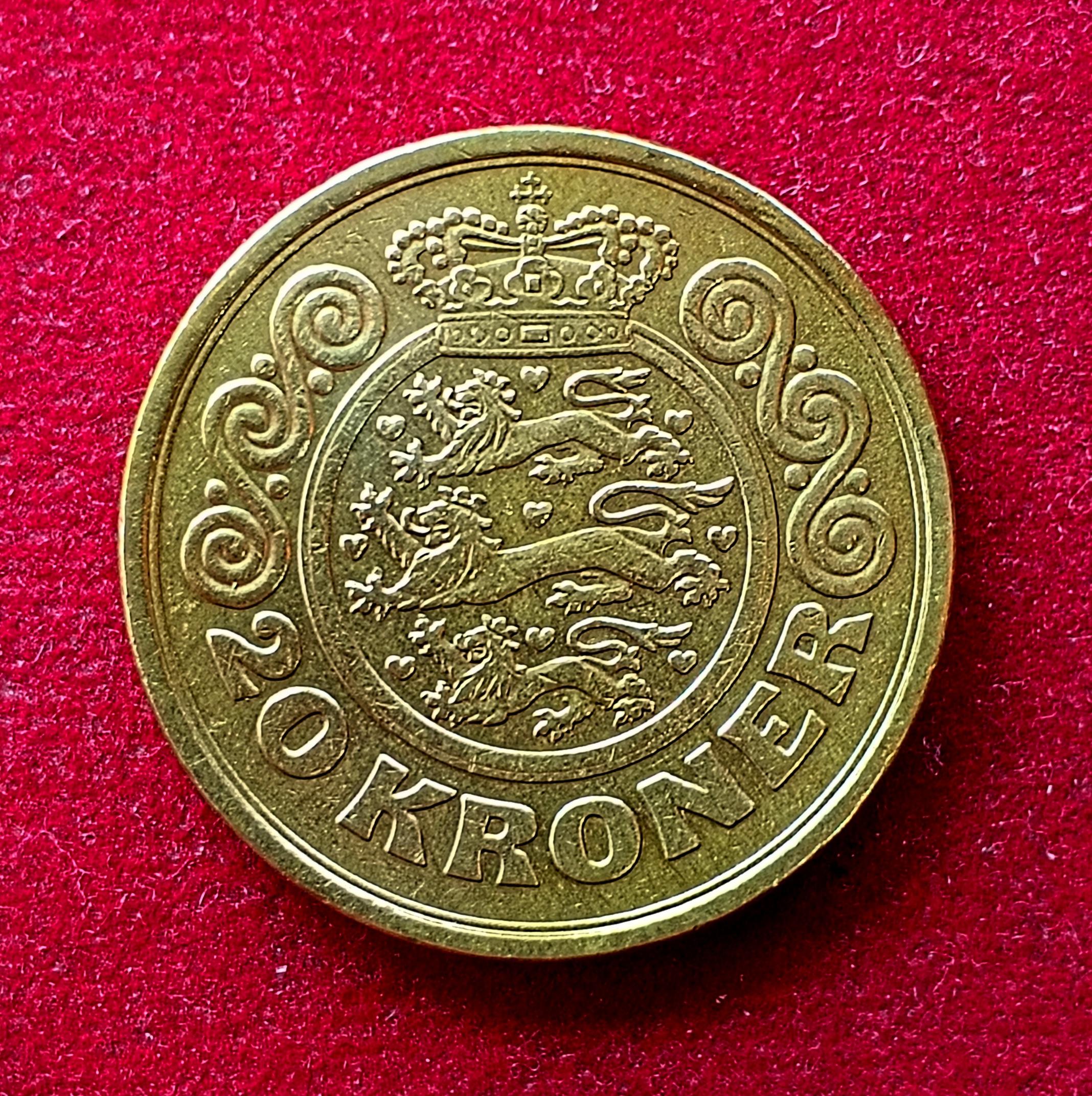Denmark 20 Kroner - Margrethe II 1990 Coin