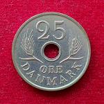 Denmark 25 Ore 1972 Coin