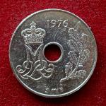 Denmark 25 Ore Margrethe II 1976 Coin