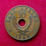 East Africa 10 Cents George VI 1942 Coin