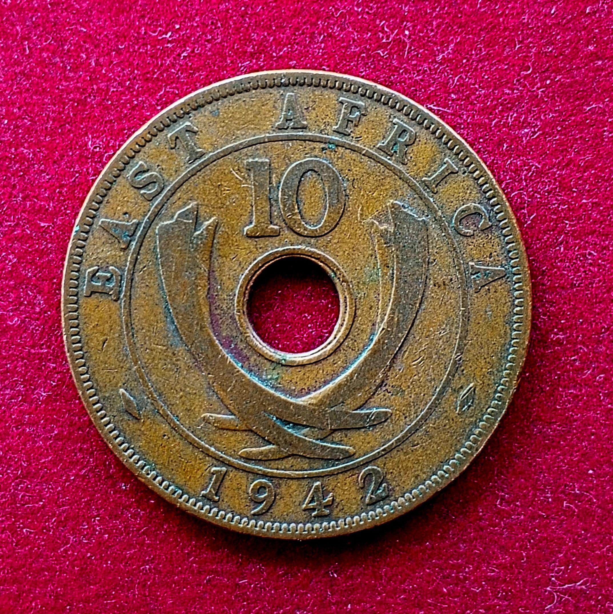 East Africa 10 Cents George VI 1942 Coin