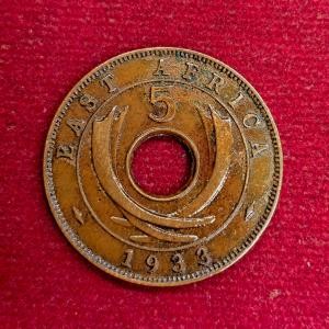 East Africa 5 Cents George VI 1933 Coin