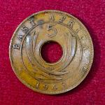 East Africa 5 Cents George VI 1943 Coin
