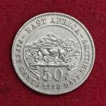 East Africa 50 Cents Elizabeth II 1948 Coin