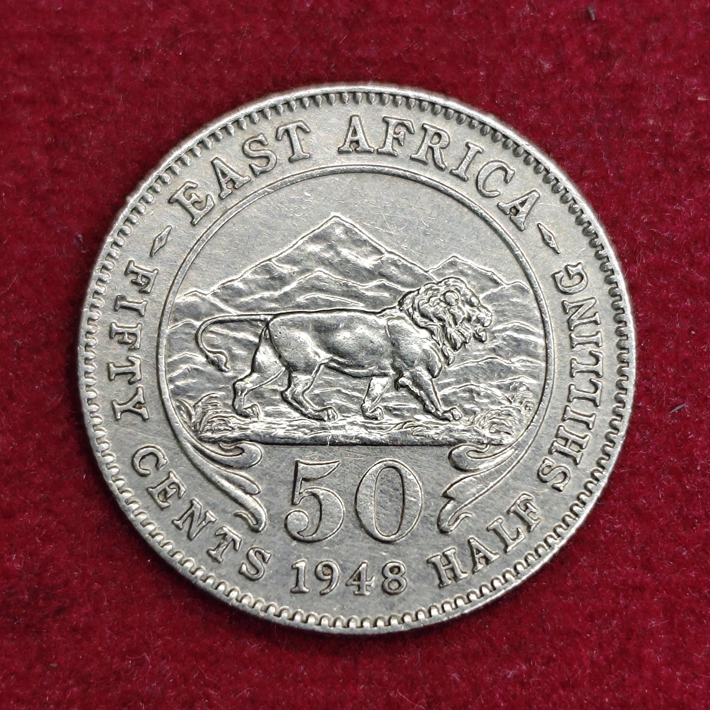 East Africa 50 Cents Elizabeth II 1948 Coin