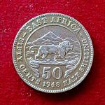 East Africa 50 Cents George VI 1948 Coin