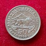 East Africa 50 Cents - George VI 1956 Coin