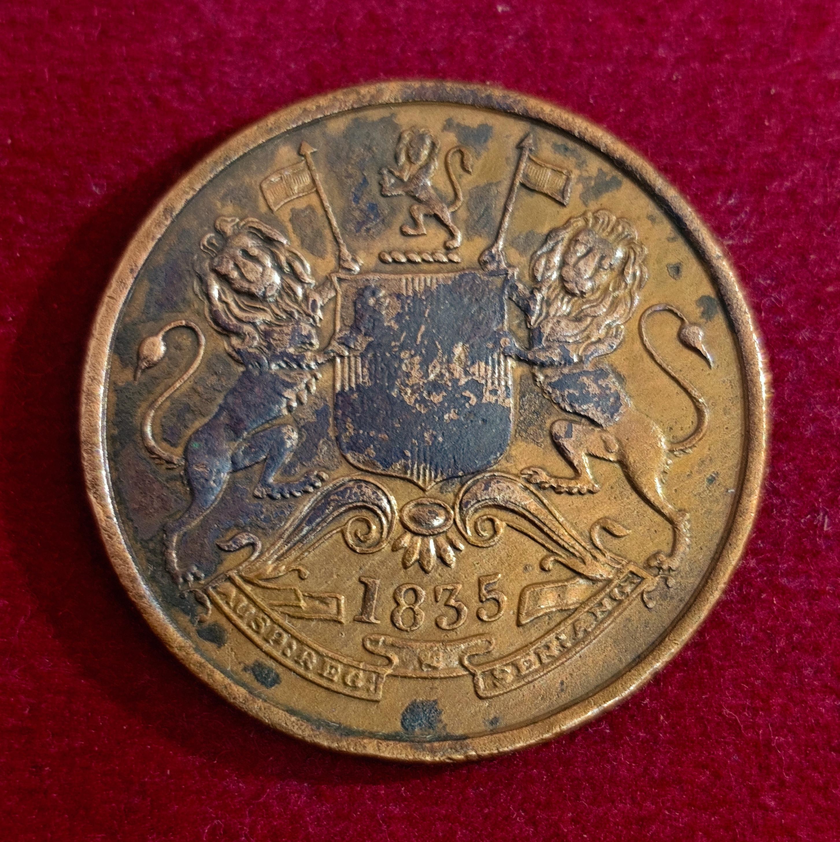 East India Company 1/2 Anna 1835 Coin