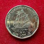 Eastern Caribbean States 1 Dollar – Queen Elizabeth II 4th portrait 2015 Coin