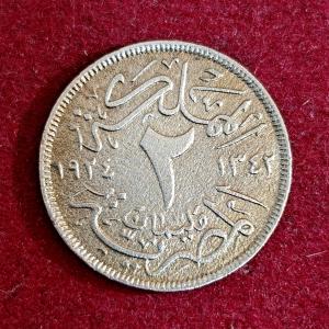 Egypt 2 Milliemes - Farouk Coin