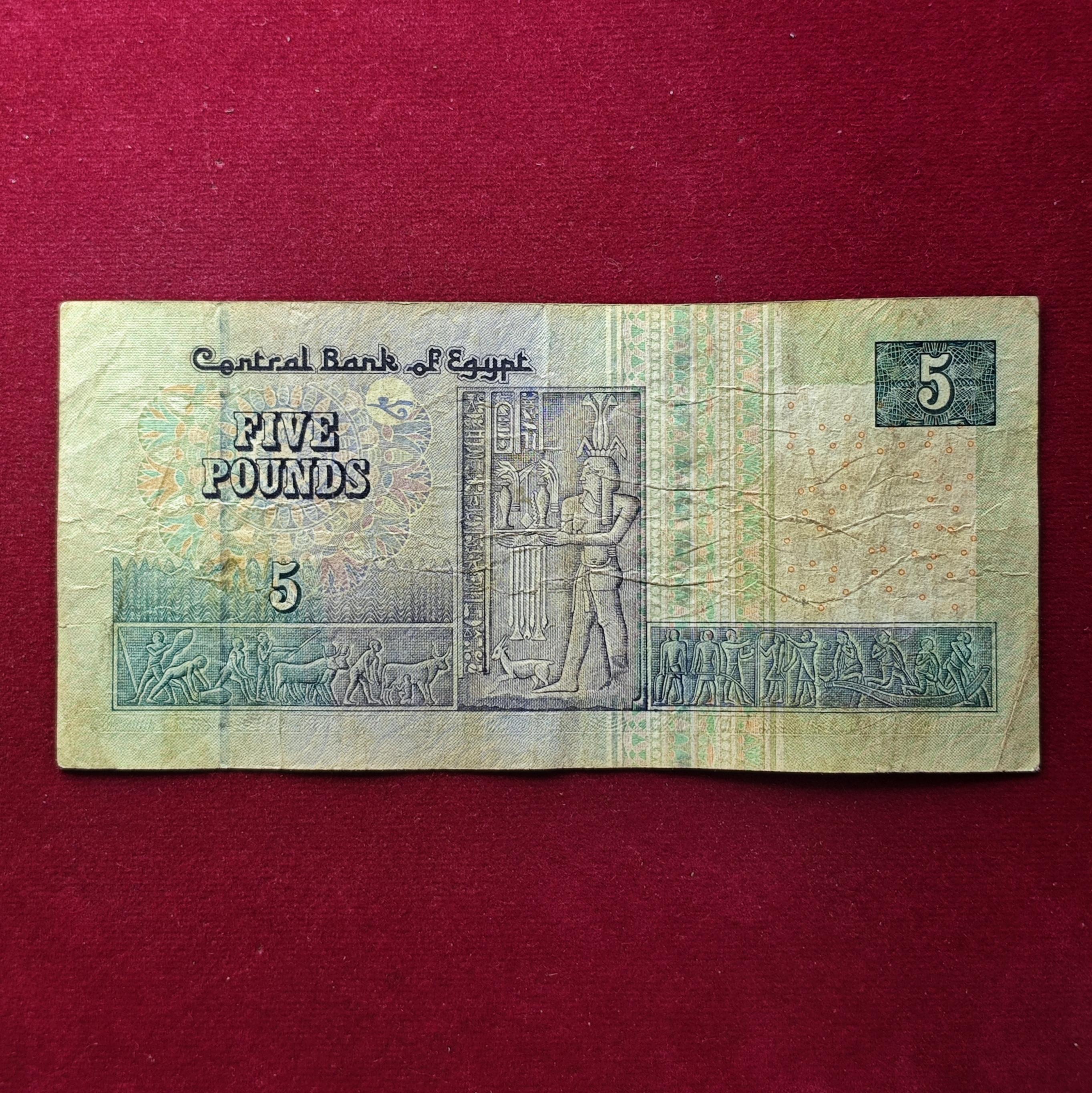 Egypt 5 Pounds Banknote