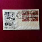 FDC :-1957 United Nations commemorating Human Rights Day - New York (4 Stamps - 3 Cents)