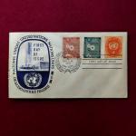 FDC :- 1958 United Nations Commemorating the Economic and Social Council - New York (3 Stamps)
