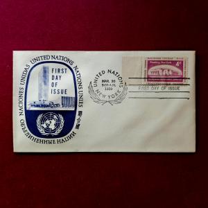 FDC :- 1959 United Nations commemorating the United Nations General Assembly 1946-50 (New York)