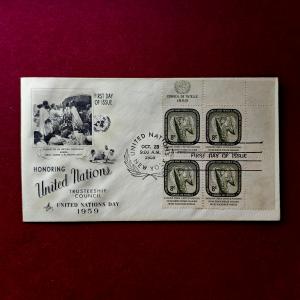 FDC : 1959 United Nations Trusteeship Council - United Nations Day (4 Stamps - 8C)