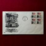 FDC :-1981 American Flag Definitive Issue 20c 4v Stamps