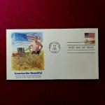 FDC :-1981 United States postage stamp, specifically from the "America the Beautiful" series (18 cent U.S. flag stamp)
