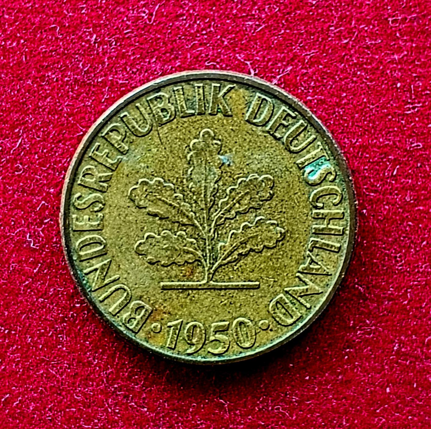 Federal Republic of Germany 5 Pfennig 1950 Coin