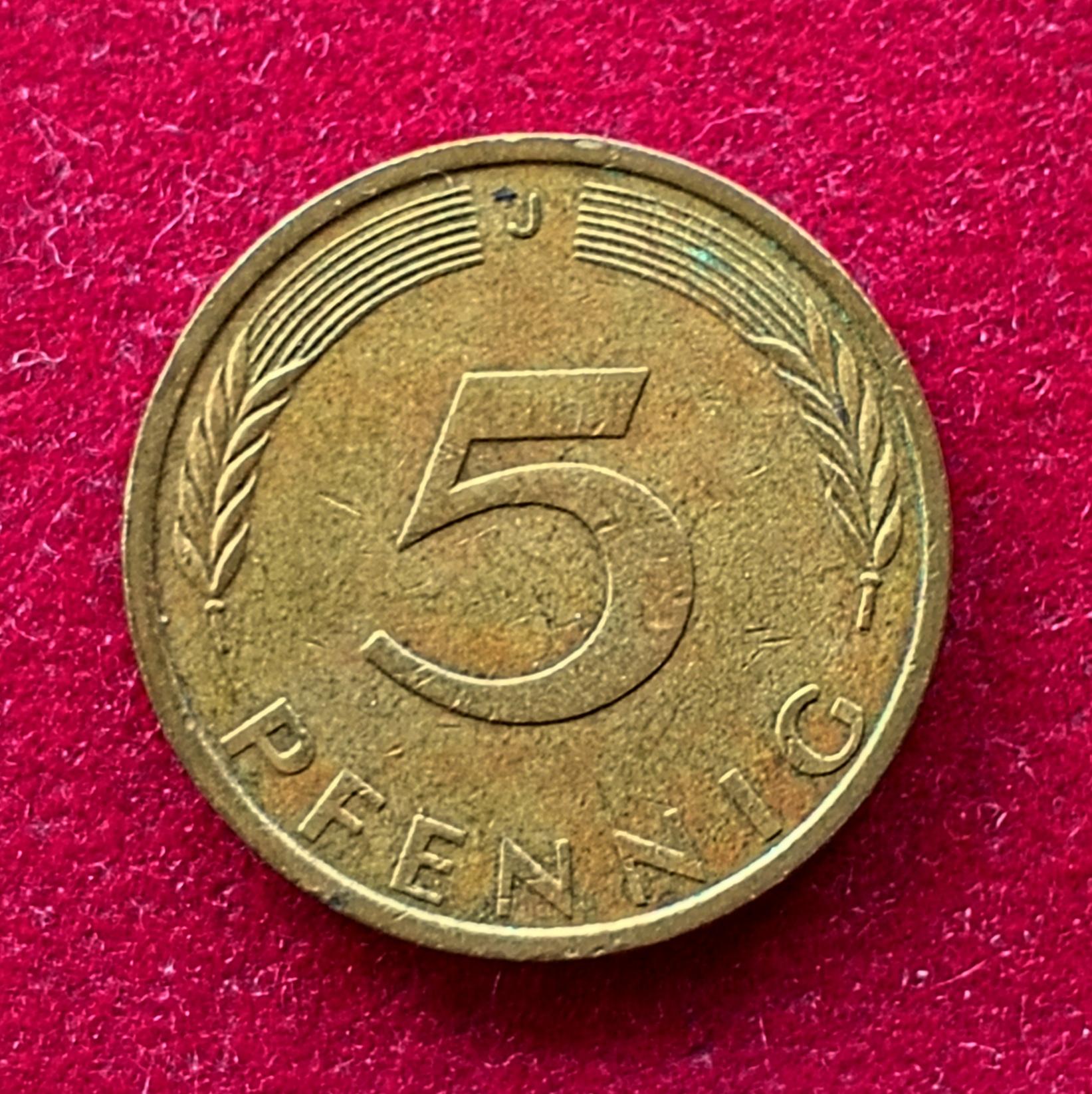 Federal Republic of Germany 5 Pfennig 1972 Coin