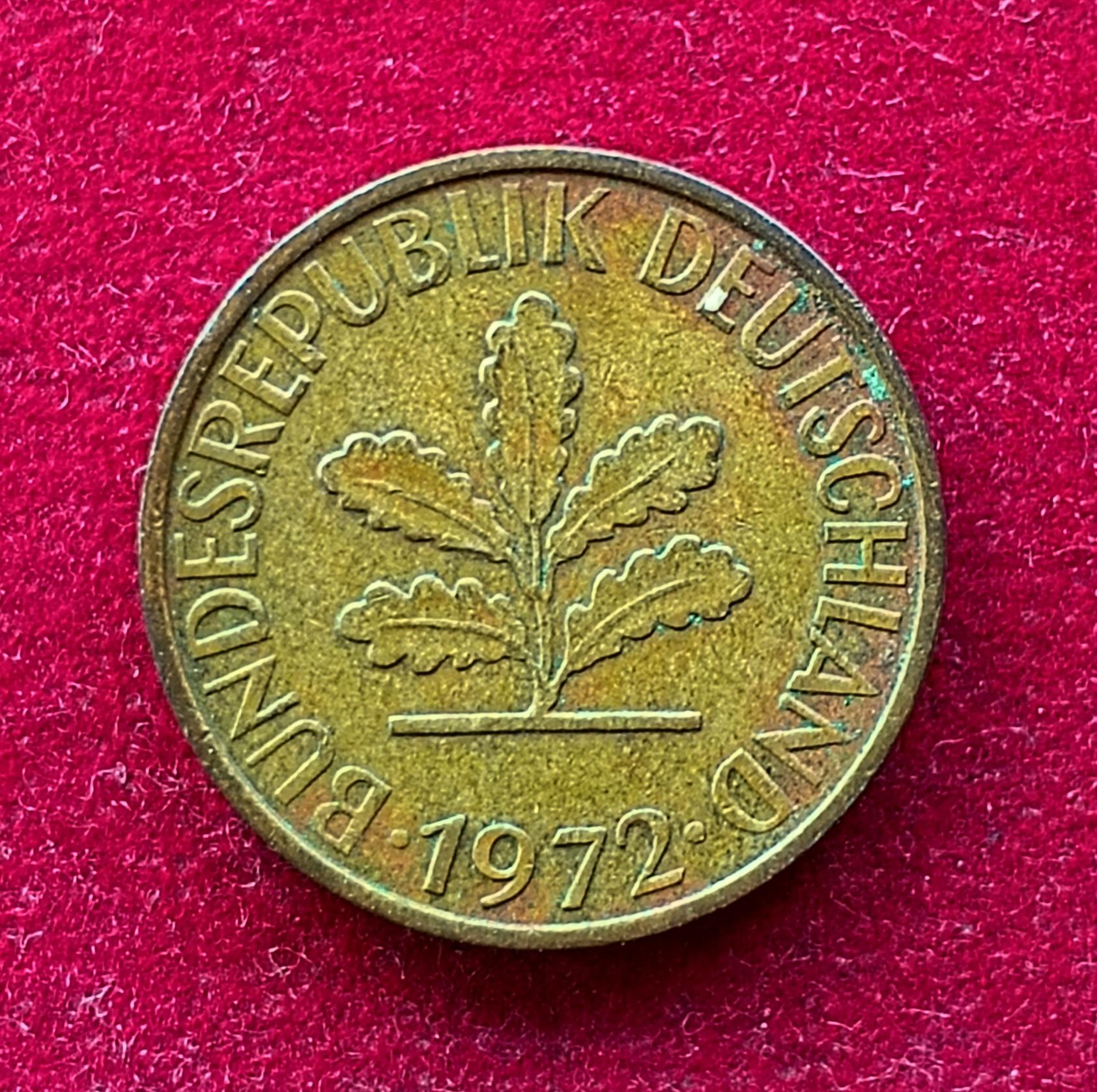 Federal Republic of Germany 5 Pfennig 1972 Coin