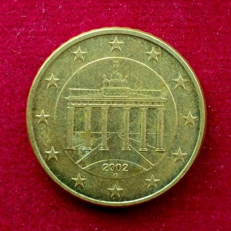 Federal Republic of Germany 50 Euro Cent 1st map 2002 Coin