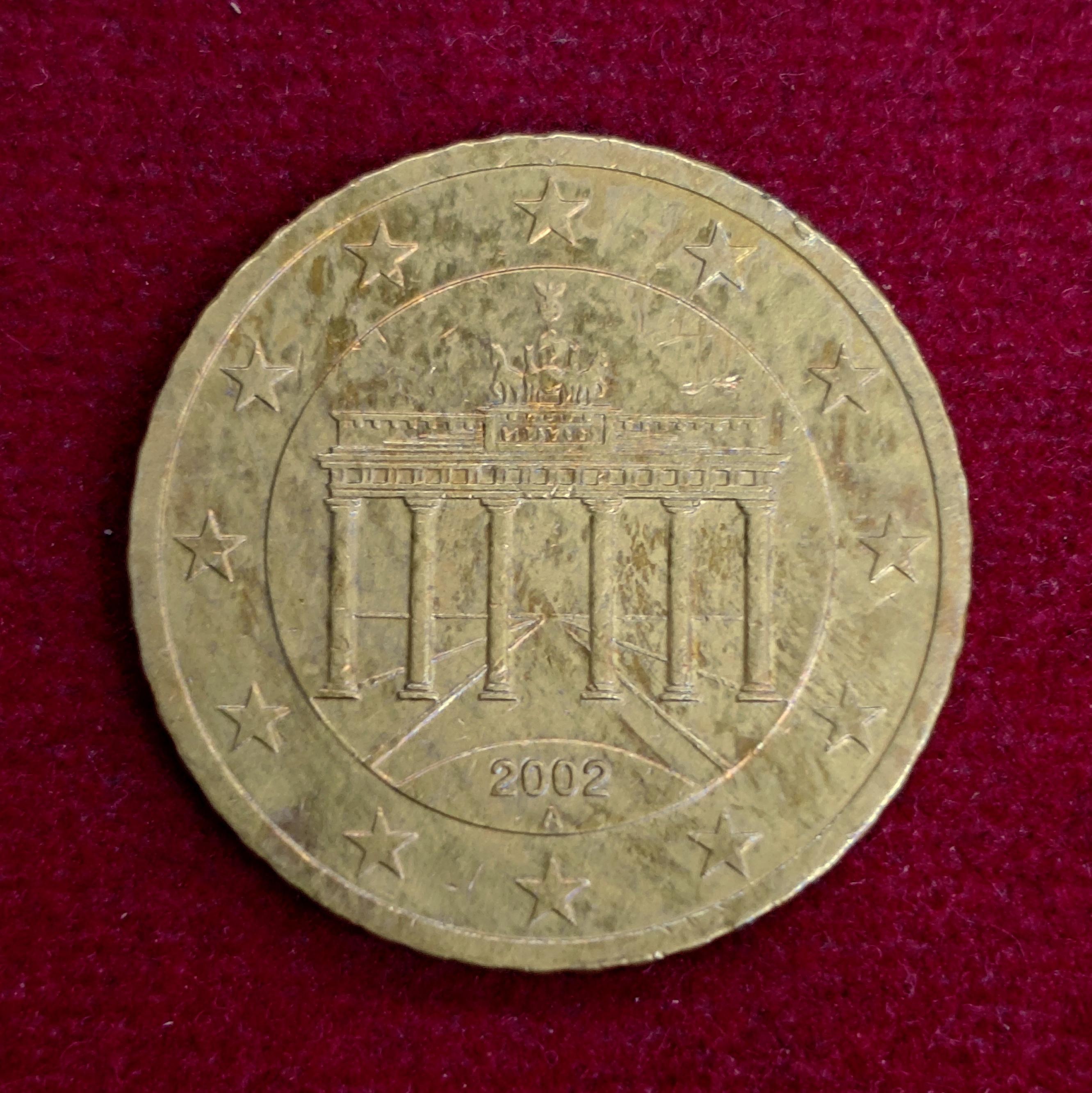 Federal Republic of Germany 50 Euro Cent 1st map 2002 Coin