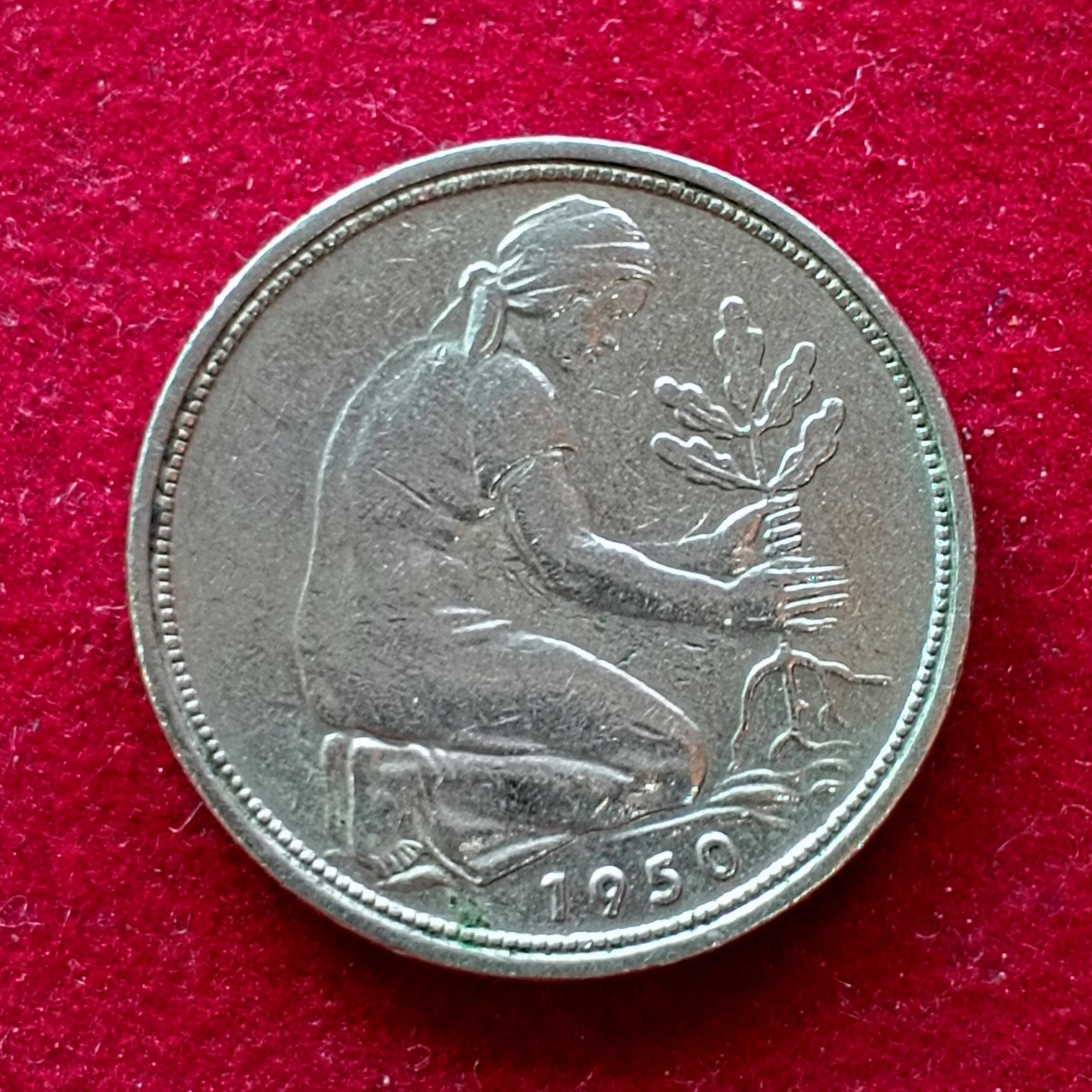 Federal Republic of Germany 50 Pfennig 1950 Coin