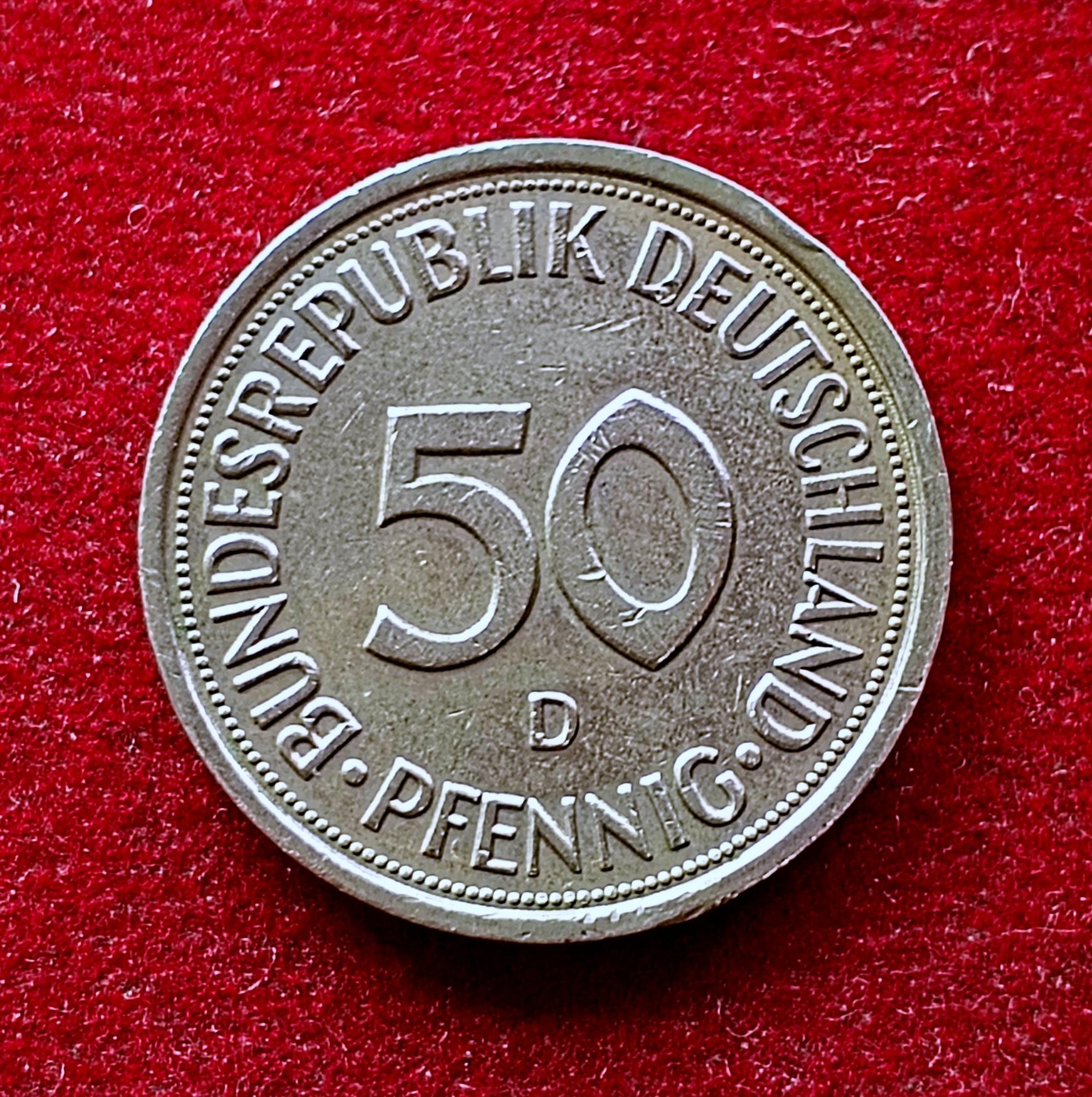 Federal Republic of Germany 50 Pfennig 1980 Coin