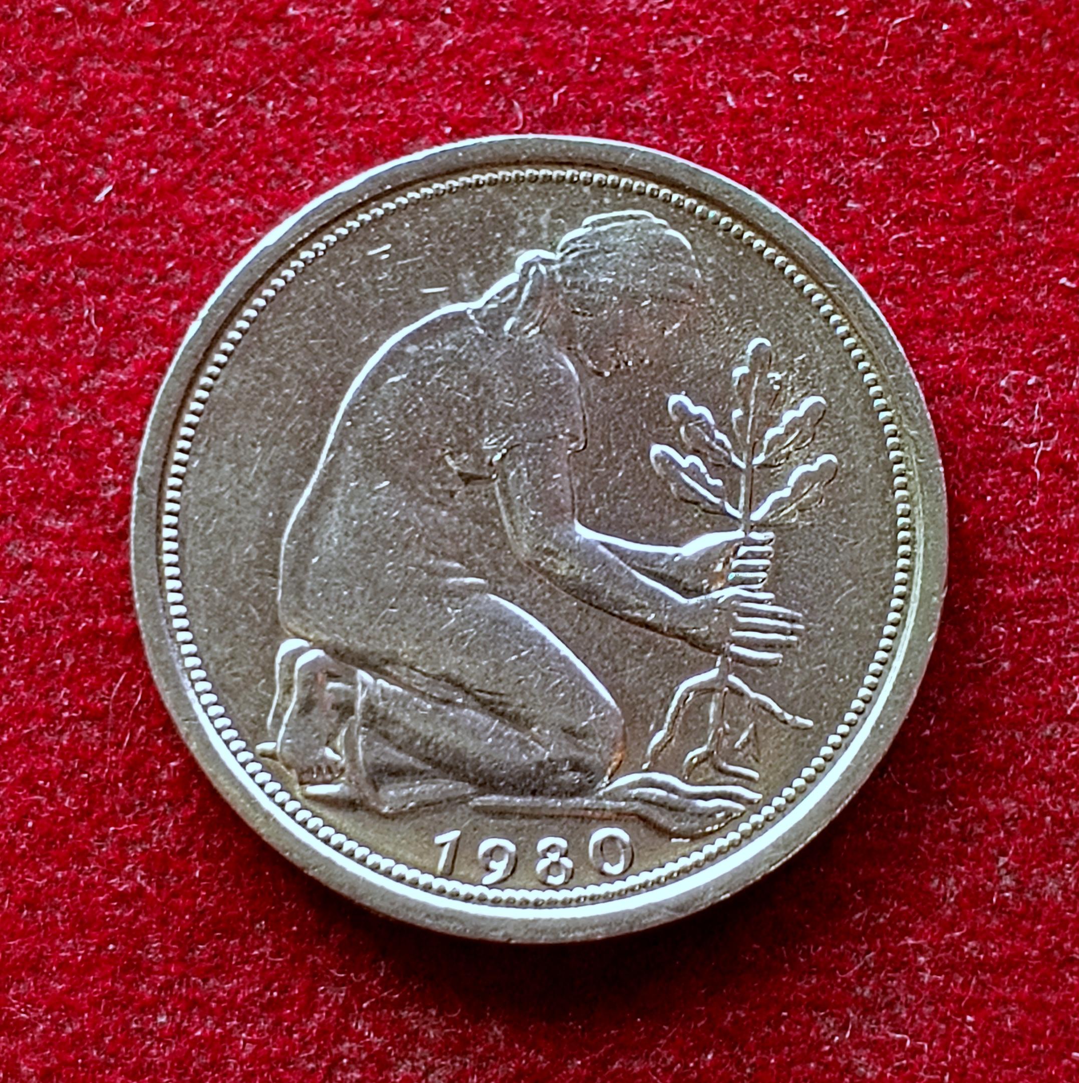 Federal Republic of Germany 50 Pfennig 1980 Coin