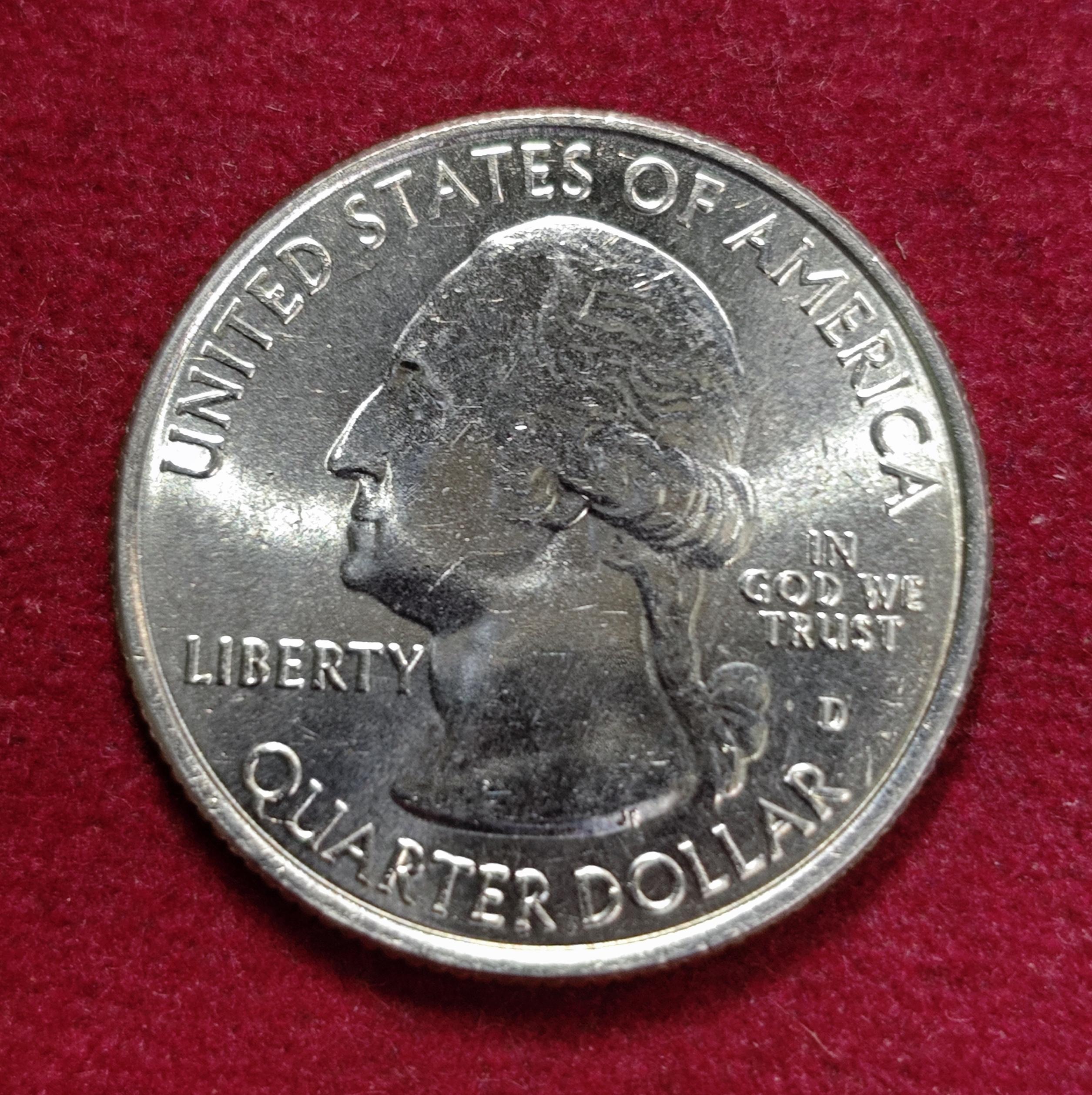 United States 1/4 Dollar "Washington Quarter" Harpers Ferry National Historical Park, West Virginia 2016 Coin D (Mint of Denver)