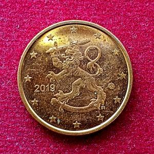 Finland 5 Euro Cents Finnish Heraldic Lion 2018 Coin