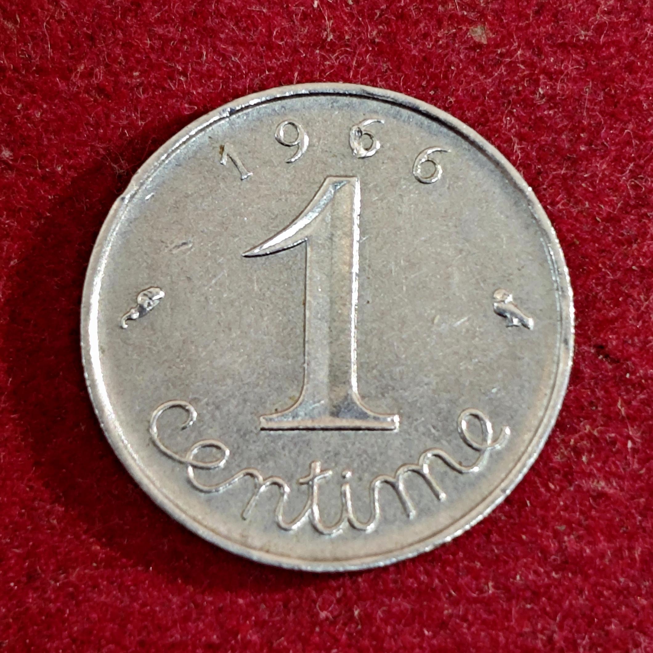 France 1 Centime 5th republic 1966 Coin