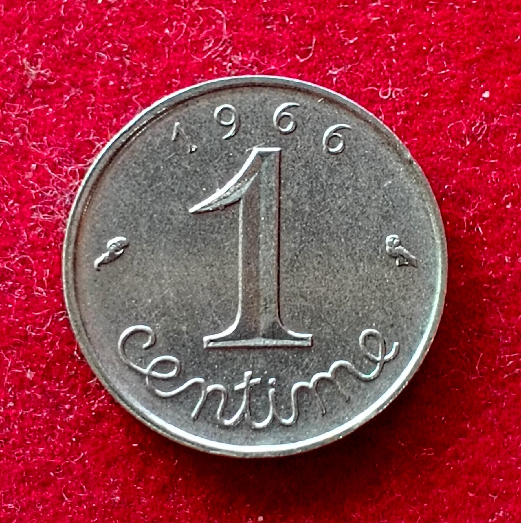 France 1 Centime 5th republic 1966 Coin